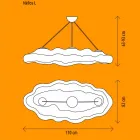 Lampă suspendată în aer liber din polietilenă - Nefos de Myyour Viadurini