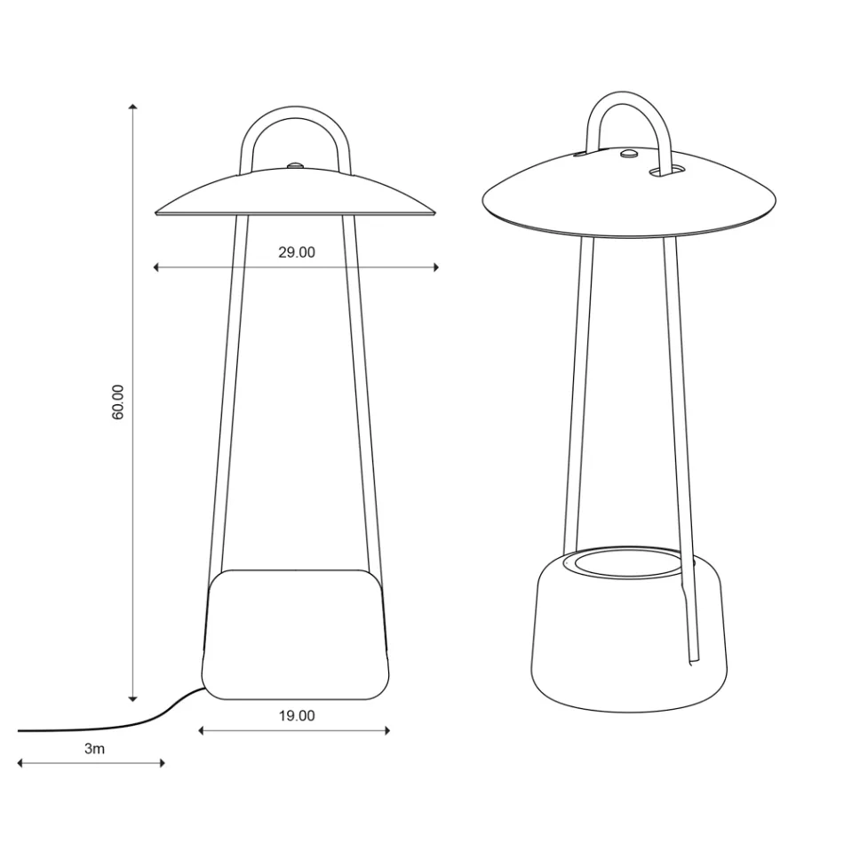 Lampa de exterior cu jardiniera din argila, aluminiu si alama - Cappello Viadurini