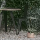 Lampa de exterior cu jardiniera din argila, aluminiu si alama - Cappello Viadurini