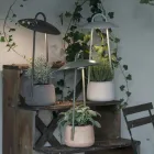 Lampa de exterior cu jardiniera din argila, aluminiu si alama - Cappello Viadurini