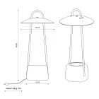 Lampa de exterior cu jardiniera din argila, aluminiu si alama - Cappello Viadurini