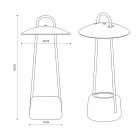 Lampa de exterior cu jardiniera din argila, aluminiu si alama - Cappello Viadurini