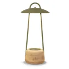 Lampa de exterior cu jardiniera din argila, aluminiu si alama - Cappello Viadurini