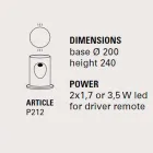 Lampă de podea în aer liber, cu 2 lămpi, U-Boat - Toscot Viadurini