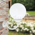 Lampa de exterior din Aluminiu Alb cu Sfera Acrilica Opal - Trovabianco