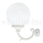 Lampa de exterior din Aluminiu Alb cu Sfera Acrilica Opal - Trovabianco Viadurini