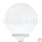 Lampa de exterior din Aluminiu Alb cu Sfera Acrilica Opal - Trovabianco Viadurini