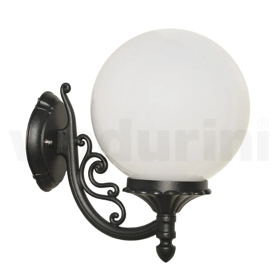 Lampa de exterior din Aluminiu cu Sfera Acrilica Opal - Trovaantracit Viadurini