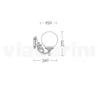 Lampa de exterior din Aluminiu cu Sfera Acrilica Opal - Trovaantracit Viadurini