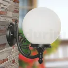Lampa de exterior din Aluminiu cu Sfera Acrilica Opal - Trovaantracit Viadurini
