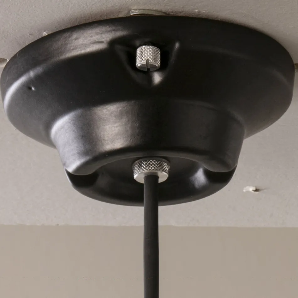 Lampă de exterior în majolică și metal fabricat în Italia - Toscot Battersea Viadurini