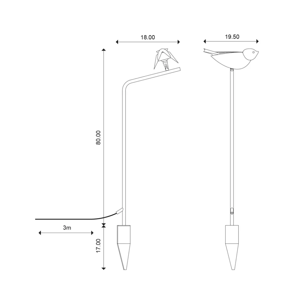 Lampa de exterior din maiolica toscana emailata Made in Italy - Uccellino Viadurini