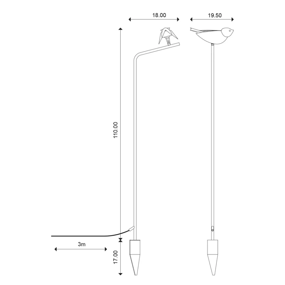 Lampa de exterior din maiolica toscana emailata Made in Italy - Uccellino Viadurini