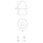 Lampa de exterior din polietilena LED RGB Made in Italy - Marisol Viadurini