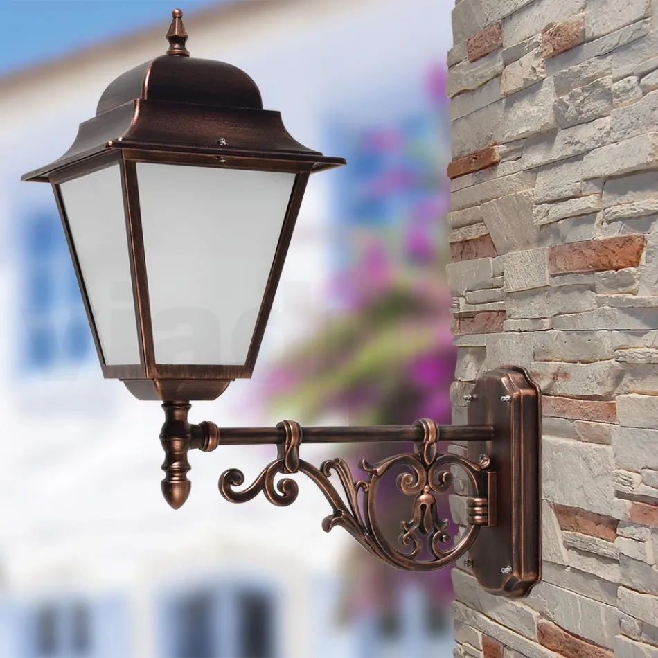 Lampa de exterior din sticla si aluminiu in 5 finisaje diferite - Alchemist Viadurini