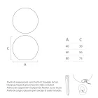 Lampă sferică de exterior din polietilenă albă, fabricată în Italia - Nelida Viadurini