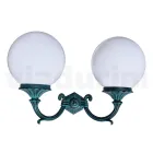 Lampa de gradina cu 2 Lumini Acrilice si Structura din Aluminiu - Trovanero Viadurini