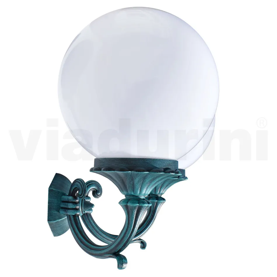 Lampa de gradina cu 2 Lumini Acrilice si Structura din Aluminiu - Trovanero Viadurini