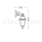 Lampa de gradina din aluminiu antracit si sticla sablata - Elric Viadurini