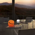 Lampă de grădină din polietilenă cu mâner Made in Italy - Galicia Viadurini