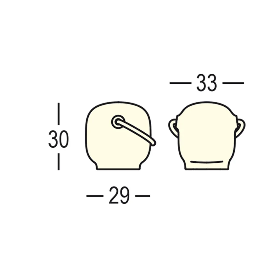 Lampă de grădină din polietilenă cu mâner Made in Italy - Galicia Viadurini