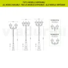 Lampa de gradina din sticla transparenta si 5 finisaje din aluminiu - Pinako Viadurini