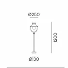 Lampă de grădină Lamppost Vintage alamă și cupru 3 dimensiuni - Borgo de Il Fanale Viadurini