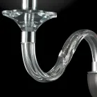 lampa de perete în două lumini de sticlă și Cristallo Ivy, realizate în Italia Viadurini