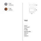 Lampa de perete moderne din oțel de proiectare Ø13xh.3,5xsp.10 cm Osea Viadurini