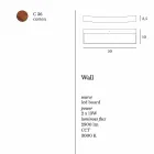 Lampa de perete moderne din oțel de proiectare Ø50xh.3,5xsp.10 cm Eldora Viadurini