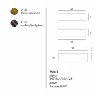 Design lampa de perete din alamă și inox Ø35xh.10xsp.9 cm Harya Viadurini