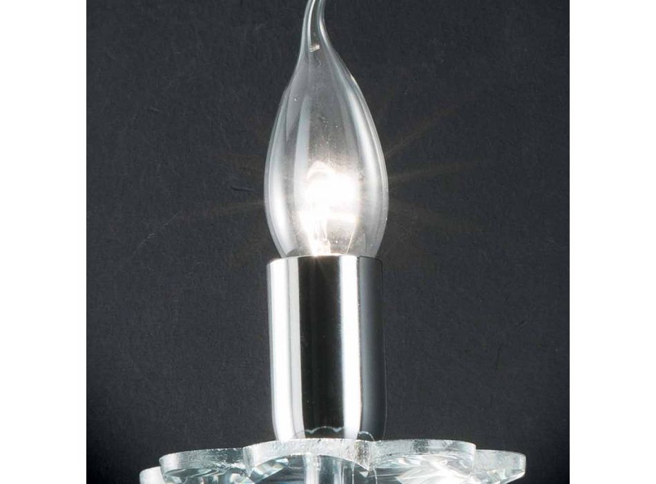 Lampă de sticlă de proiectare de perete și Cristallo Ivy, a făcut în Italia Viadurini