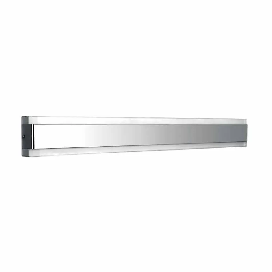 Lampă de perete din oțel inoxidabil, plexiglas și aluminiu cu lumină LED - Magneto Viadurini