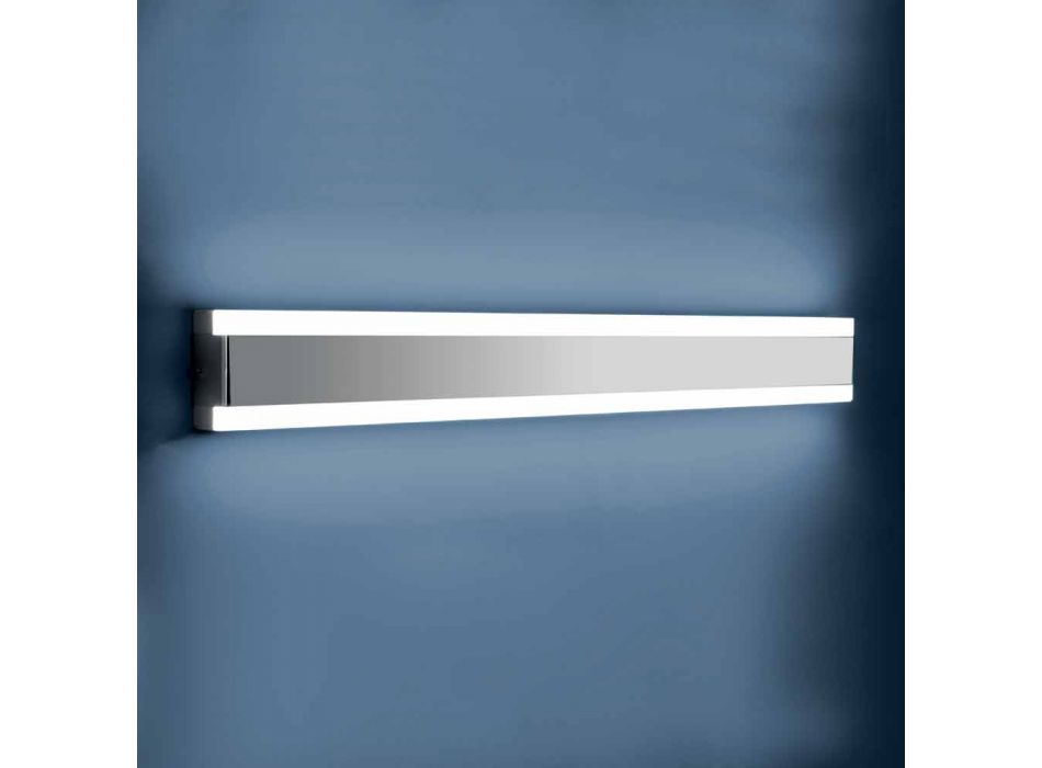 Lampă de perete din oțel inoxidabil, plexiglas și aluminiu cu lumină LED - Magneto Viadurini