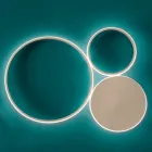 Aplică din metal vopsit cu design modern LED - Punto Viadurini