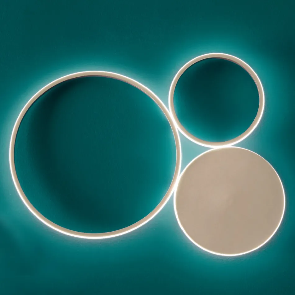 Aplică din metal vopsit cu design modern LED - Punto Viadurini