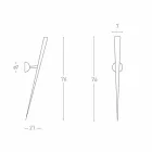 Lampă de perete din metal vopsit cu LED integrat Fabricat în Italia - Tron Viadurini