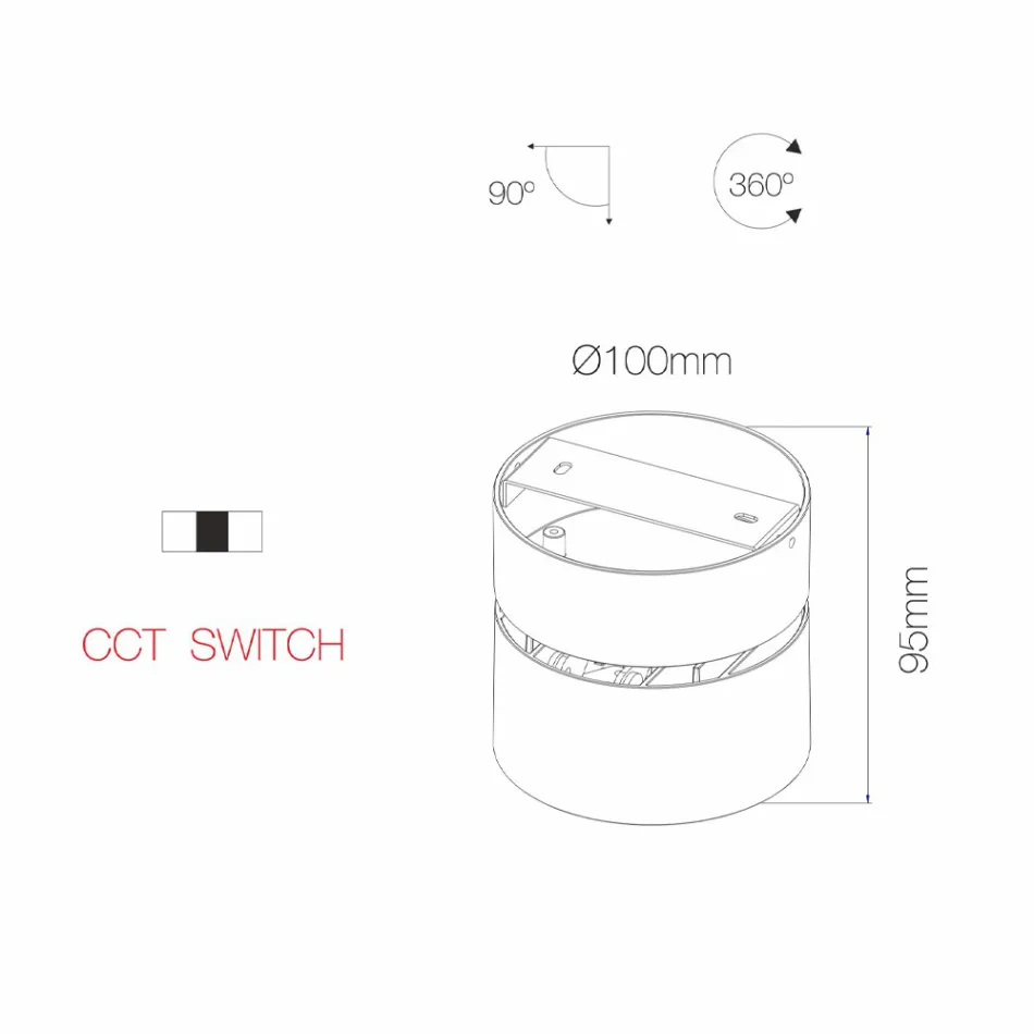 Aplică LED de 14W pentru interior din aluminiu alb sau negru - China Viadurini
