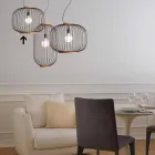 lampă de perete modern, din oțel Ø48xh.40xL.cavo100 cm Beren Viadurini