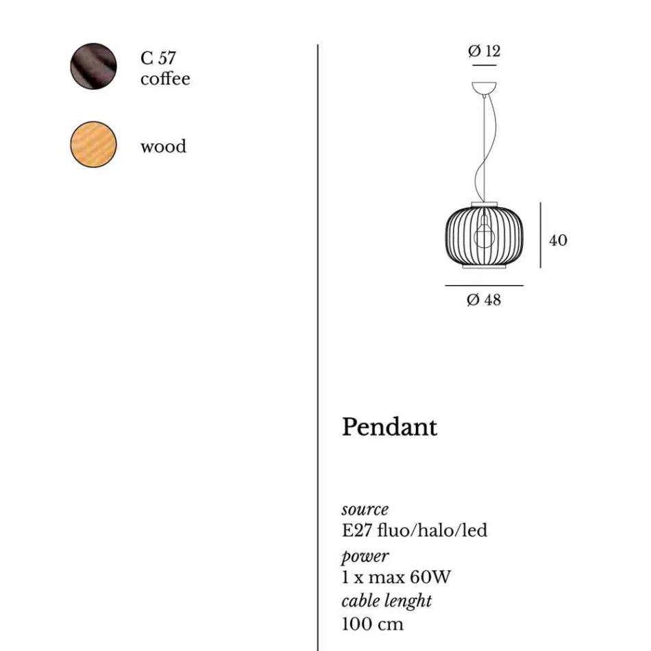 lampă de perete modern, din oțel Ø48xh.40xL.cavo100 cm Beren Viadurini