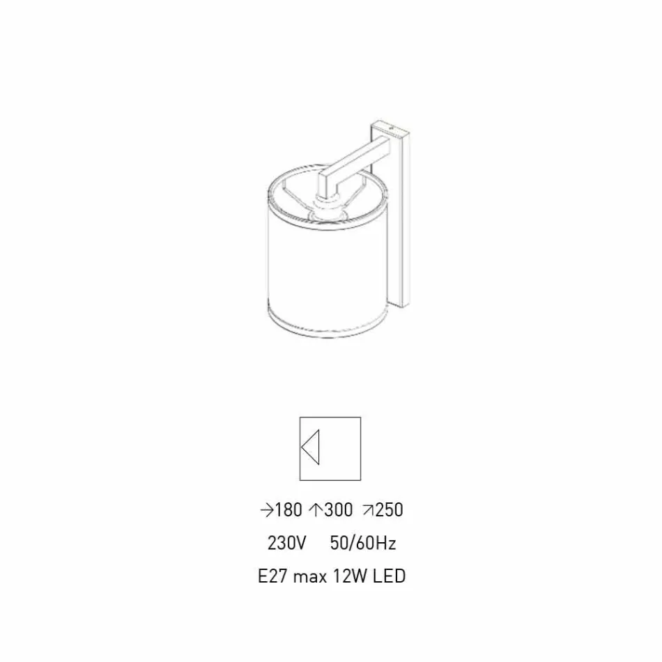 Lampă de perete modernă din metal cu abajur din in Made in Italy - Bali Viadurini