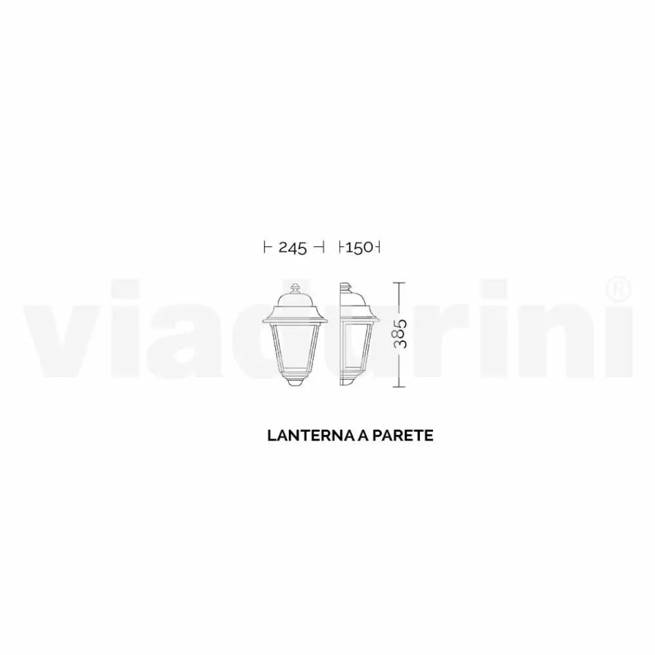 Lampa de perete din aluminiu de exterior din Italia, Aquilina Viadurini