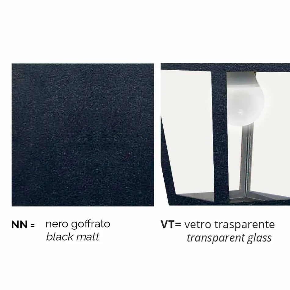 Lampa de perete din aluminiu din Italia, Kristel Viadurini