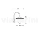 Aplica de exterior din aluminiu gri Made in Italy - Belen Viadurini