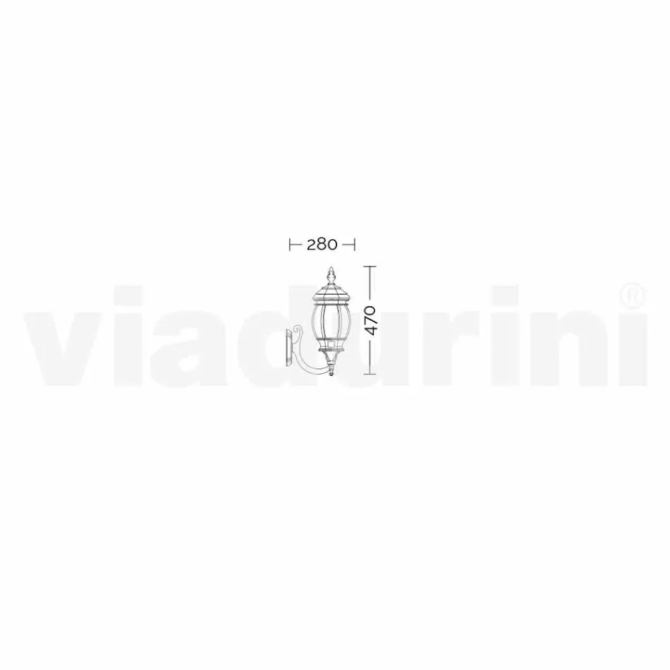 Lampa de perete din aluminiu produsa in Italia, Anika Viadurini