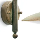 Lampă de perete exterioară vintage din alamă și sticlă transparentă - Dragon Viadurini