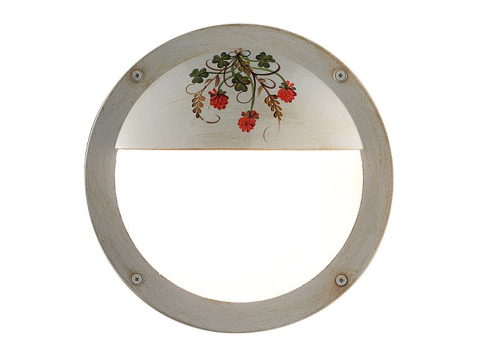 Lampa Rotunda de Gradina Pictata Manual din Aluminiu - Brindisi Viadurini