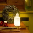 Lampă de masă cu led alb Design lumânare luminoasă de Slide - Flame Viadurini