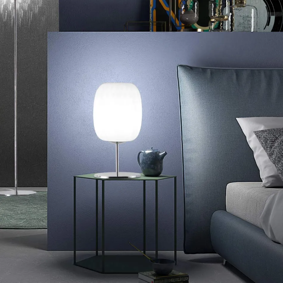 Lampă de masă artizanală din sticlă suflată de Veneția - Cloe Balloton Viadurini