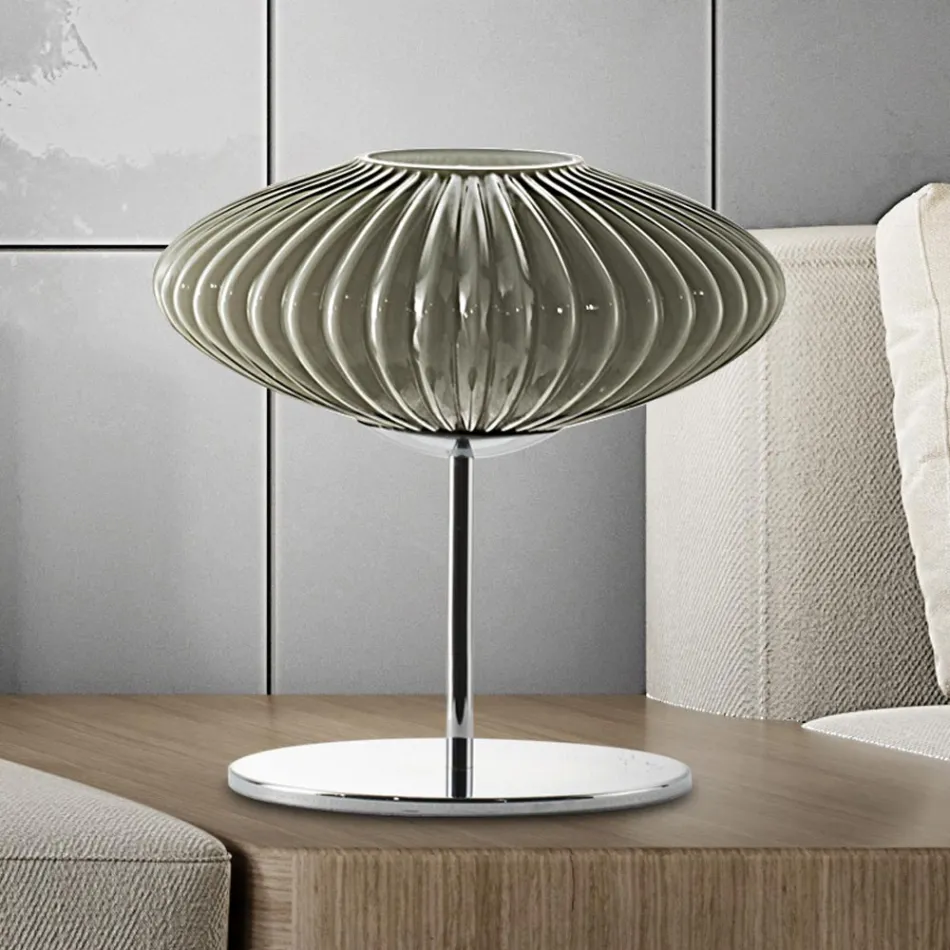 Lampă de masă artizanală din sticlă suflată manual la Veneția - Dafne Viadurini